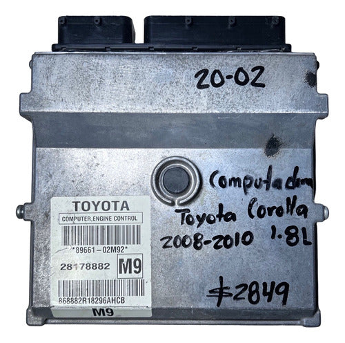 Computadora Toyota Corolla 1.8l 08-10 89661-02m92 (m9)