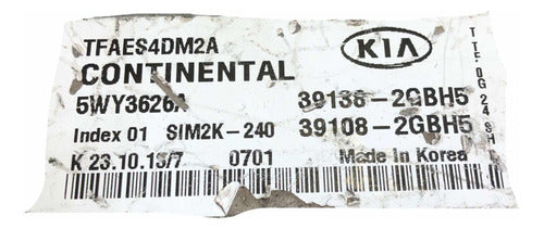 Computadora Kia Óptima 2014-2015 2.4l 39138-2gbh5