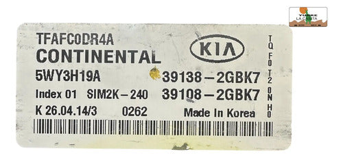 Computadora Kia Optima 2.0l 14-15 39138-2gbk7