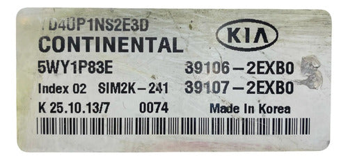 Pcm Computadora Kia Forte 2014-2016 1.8l 39106-2exb0 P1