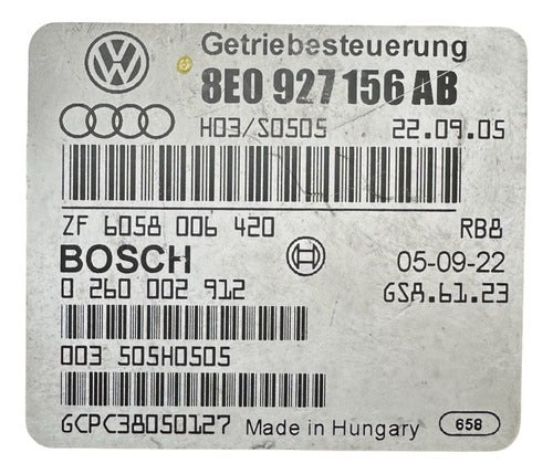Modulo Tcm Audi A4 2003-2006 8e0 927 156 Ab