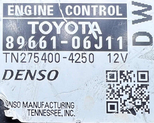 Computadora Toyota Camry 2.5l A/t 2009-2011 89661-06j11