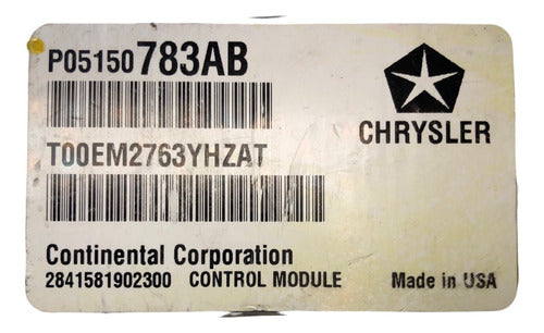 Computadora Dodge Challenger 3.6l A/t 2014 P05150783ab