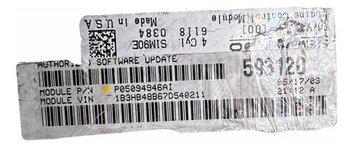 Computadora Dodge Caliber 2.0l 07-10 P05094946ai