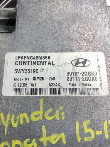 Pcm Computadora Hyundai Sonata 2.4l 2015-2017 39101-2ggk0