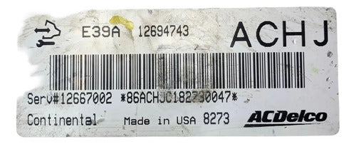 Pcm Computadora Chevrolet Impala 3.6l 2019 12694743 (achj)