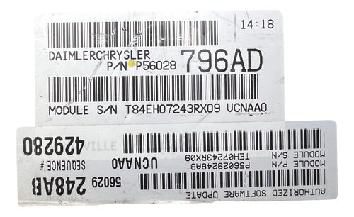 Computadora Dodge Ram 1500 4.7l 2004 P56028796ad