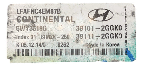 Computadora Hyundai Sonata 2015-2017 2.4L 39101-2GGK0