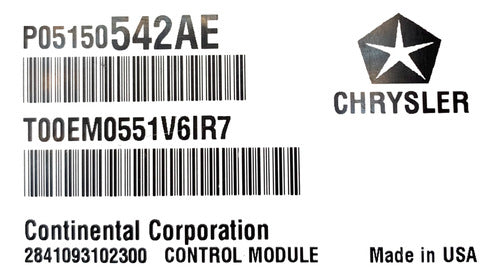 Computadora Jeep Patriot 2.4l 2011 P05150542ae
