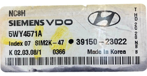Pcm Computadora Hyundai Elantra 2.0l 07-10 39150-23022