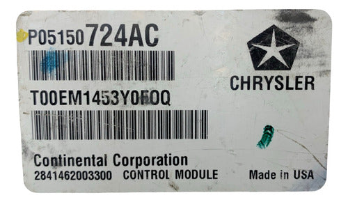 Computadora Dodge Avenger 12-13 A/t 3.6l P05150724ac