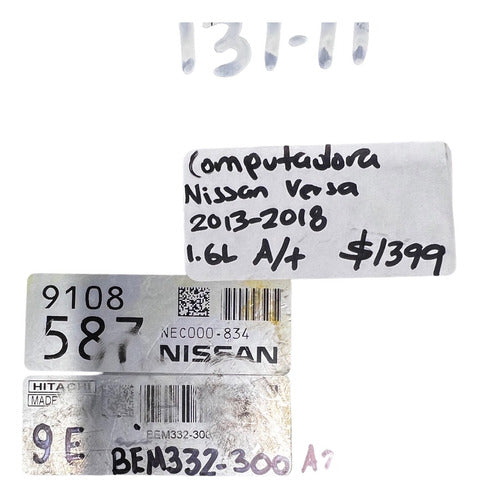 Computadora Nissan Versa 1.6l A/t 13-18 Bem332-300 A2 (9e)