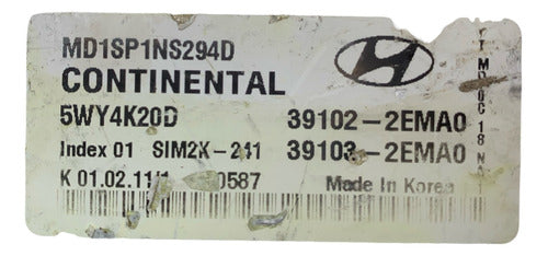Computadora Hyundai Elantra 2011-2013 1.8l A/t 39102-2ema0