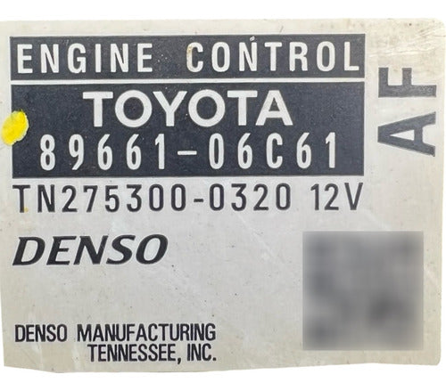 Computadora Toyota Camry 2.4l 07-11 89661-06c61 (af)