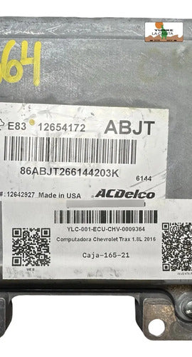 Computadora Chevrolet Trax 1.8l 2016 12654172 (abjt)