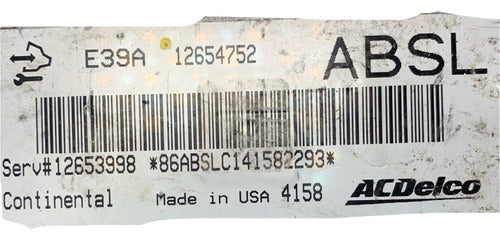 Computadora Chevrolet Camaro 3.6l A/t 2015 12654752 (absl)