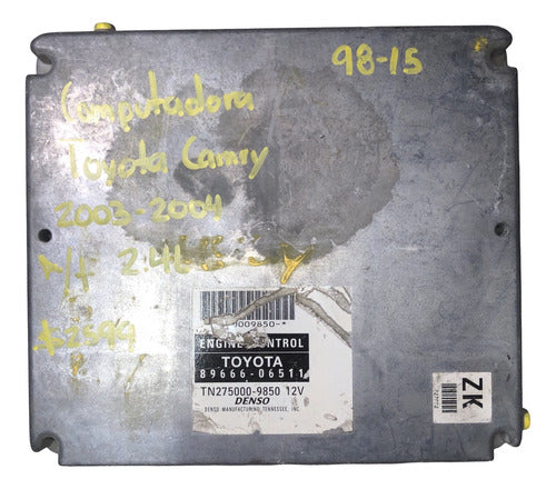 Computadora Toyota Camry 2.4l A/t 03-04         89666-06511