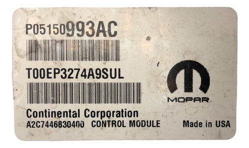 Computadora Chrysler 200 2.4l A/t 2015 P05150993ac