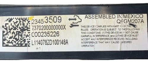 Control De A/c Chevrolet Impala 2014-2020 23453509