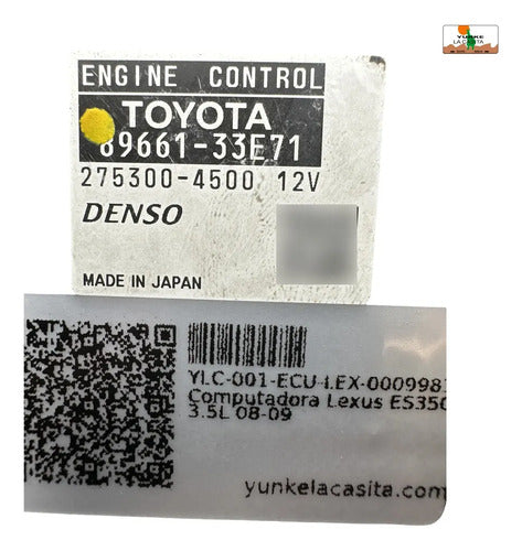 Pcm Computadora Lexus Es350 3.5l 08-09