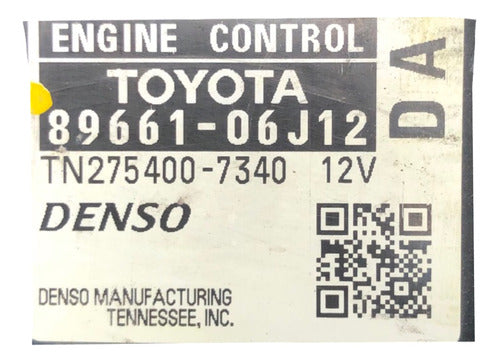 Computadora Toyota Camry 2.5l 09-11 89661-06j12 (da)