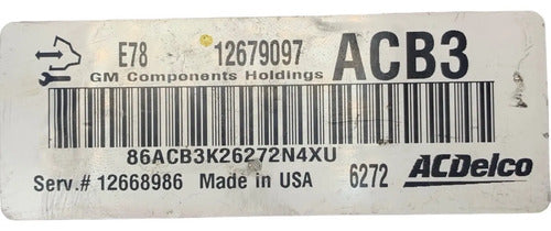 Pcm Computadora Chevrolet Sonic 1.4l 2017 12679097 (acb3)