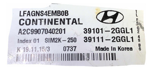 Computadora Hyundai Sonata 2015-2017 2.4l 39101-2ggl1