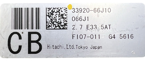 Computadora Suzuki Grand Vitara 2.7l 06-07 33920-66j10 (cb)