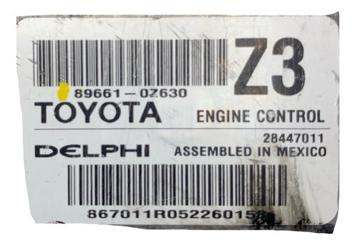 Computadora Toyota Corolla 1.8l 14-16 89661-0z630 (z3)