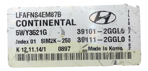 Computadora Hyundai Sonata 2015-2019 2.4l 39101-2ggl0
