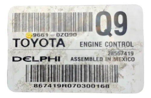 Pcm Computadora Toyota Corolla 1.8l 2017-18 89661-0zq91 (q9)