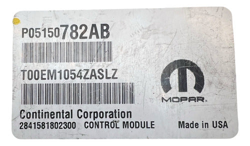 Computadora Dodge Journey 3.6l A/t 2014 P05150782ab