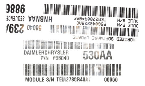 Computadora Dodge Dakota 4.7l 2001 P56040530aa