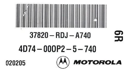 Computadora Acura Mdx 3.5l 05-06 37820-rdj-a740 (6r)