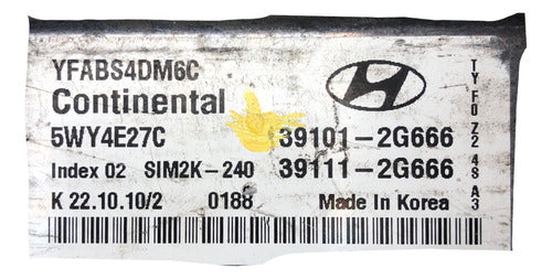 Computadora Hyundai Sonata 2.4l 11-14 39101-2g666