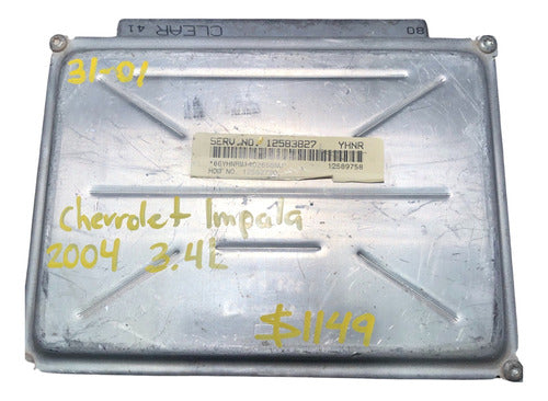 Computadora Chevrolet Impala 3.4l 2004 12583827 (yhnr)