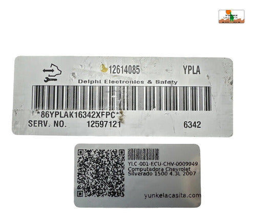 Pcm Computadora Chevrolet Silverado 1500 4.3l 2007