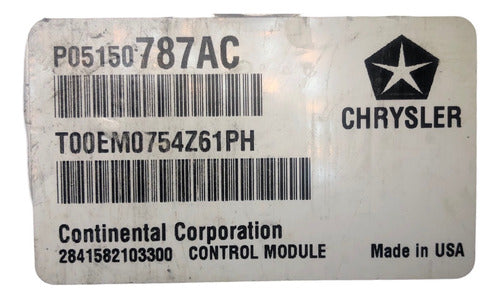 Computadora Dodge Charger 3.6 A/t 2014 P05150787ac