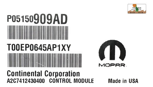 Computadora Dodge Dart 2.4l 2015 P05150909ad