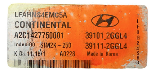 Computadora Hyundai Sonata 2014-2017 2.4L 39101-2GGL4