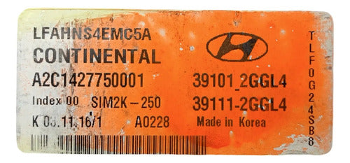 Computadora Hyundai Sonata 2014-2017 2.4l 39101-2ggl4