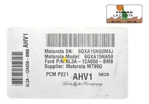 Pcm Computadora Ford F-150 5.4l A/t 2006 6l3a-12a650-bmb