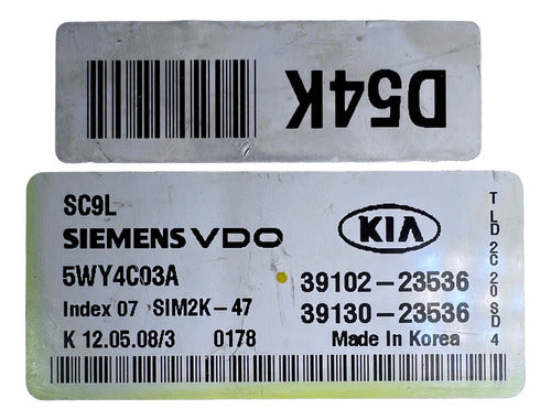 Computadora Kia Spectra 2.0l A/t 04-09 39102-23536