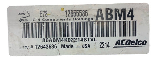 Computadora Chevrolet Sonic 1.4l 2013 12655586 (abm4)
