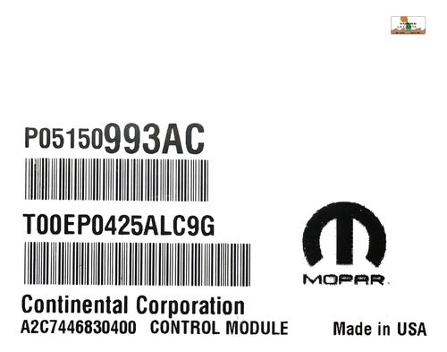 Computadora Chrysler 200 2.4l 2015 P05150993ac