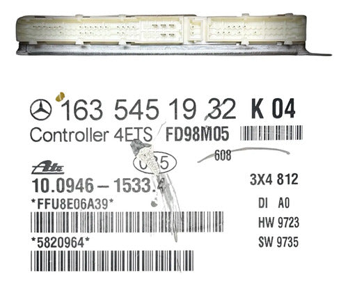 Módulo Abs Mercedes Benz Ml320 3.2l 98-03 163 545 19 32 Plateado