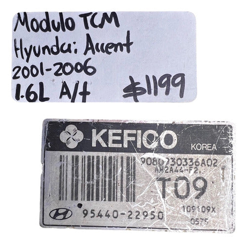 Modulo Tcm Hyundai Accent 1.6l A/t 01-06 95440-22950 (t09)