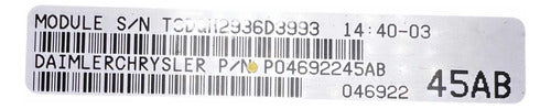 Modulo Bcm Dodge Caravan 2006-2007 P04692245ab