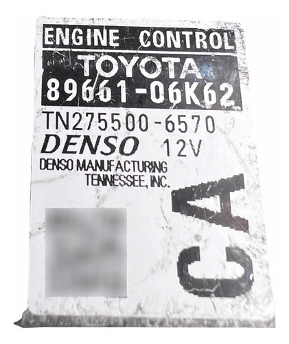 Computadora Toyota Camry 2.5l A/t 2012-14 89661-06k62 (ca)