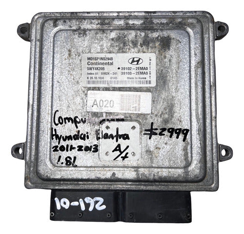 Computadora Hyundai Elantra 1.8l A/t 11-13 39102-2ema0